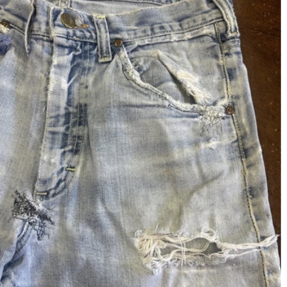 Vintage 1960s Lee Riders 29x 31 Beautiful Repaired Piece - Picture 2 of 6